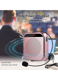 GNAFOTU Voice Amplifier with Wired Microphone Headset, Portable Rechargeable PA System Speaker Personal Microphone Speech Amplifier, Loudspeaker for Teachers, Tour Guides, Coaches, Metting, Yoga, Fitness  - Image 2