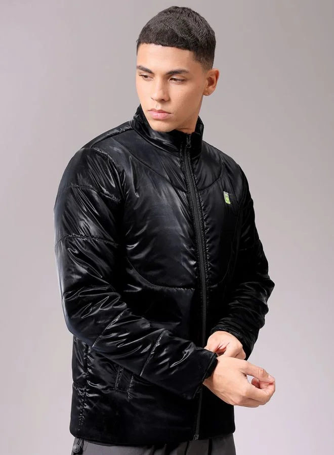 The Indian Garage Co Men Slim Fit Solid Puffer Jackets