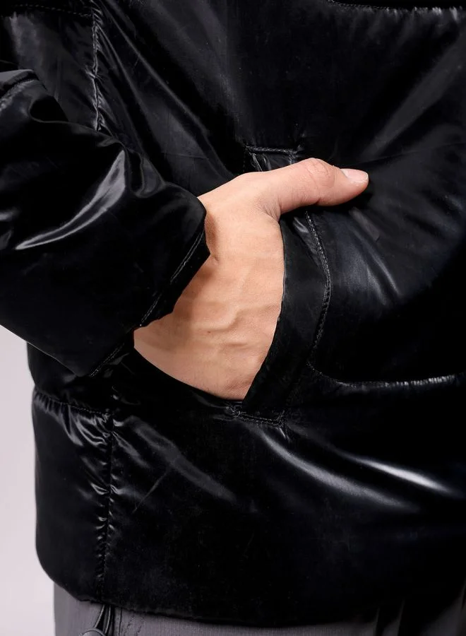 The Indian Garage Co Men Slim Fit Solid Puffer Jackets