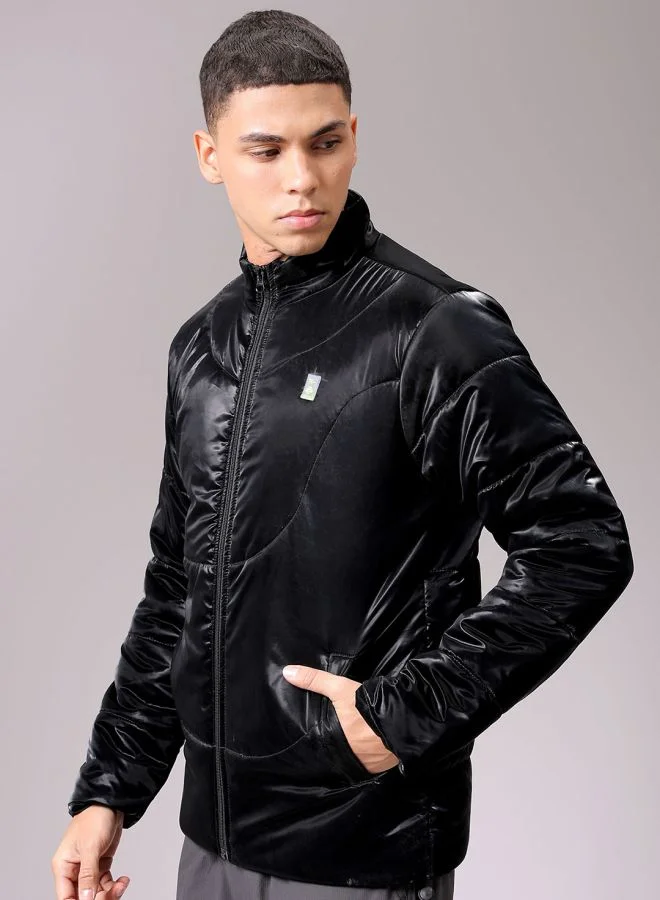 The Indian Garage Co Men Slim Fit Solid Puffer Jackets