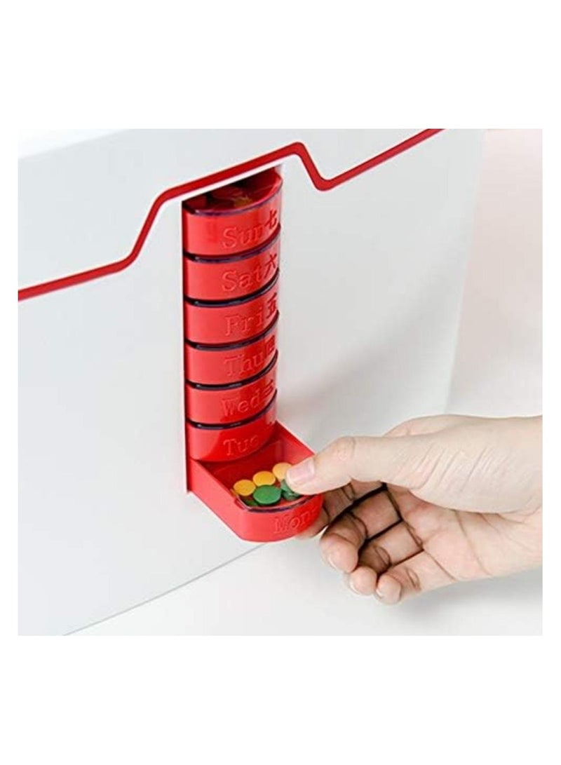 DARIYAH Pill Organizer Weekly 7 Compartments Large Case, Portable Compact Waterproof Box to Hold Medicine, Vitamin, Fish Oils, Jewelry and Secrets for Travel/Outdoor/Business Trip  XQ-040 - Image 5