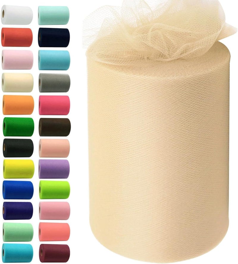 Filloxy Net Tulle Fabric Cut Out-5 Meter, 60 cm Width, Wedding Party Decoration, DIY Craft Supply Bow Baby Shower Birthday Party Wedding Christmas Supplies (Cream) - Image 5