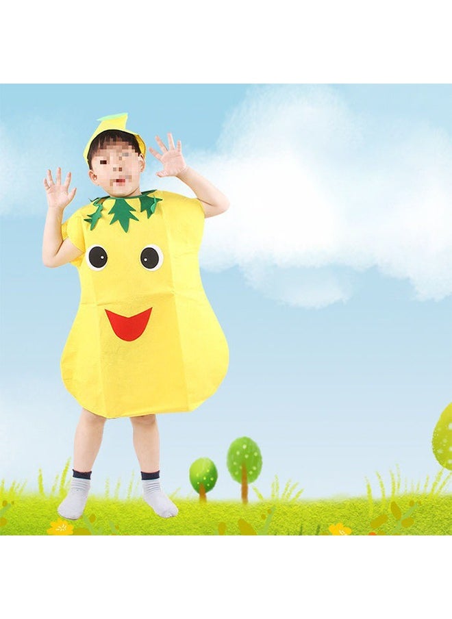Kids Fruits Vegetables and Nature costumes Suits outfits Fancy Dress Party Boys and Girls Costume Suit with Hat (Gourd)