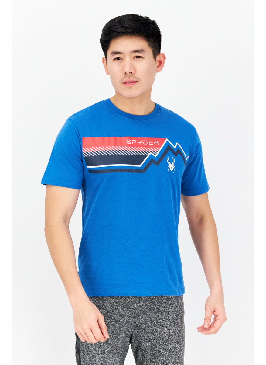 Men Crew Neck Short Sleeve Brand Logo T-Shirt, Blue - pzsku/Z5FD3C5306081D9AE899AZ/45/_/1726109018/0a4612a2-d91b-46f2-a744-31fb44accfbf