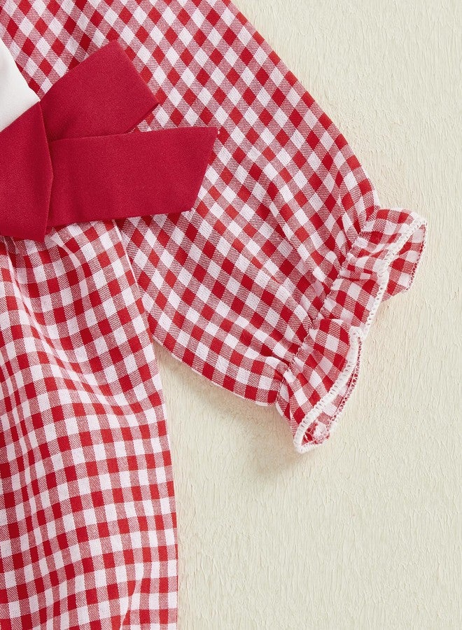 Socutebabe My First Valentines Day Baby Girl Outfit Lover Babe Smocked Bubble Romper Onesie Newborn Baby Valentines Clothes (xoxo-Red, 0-3 Months) - Image 5