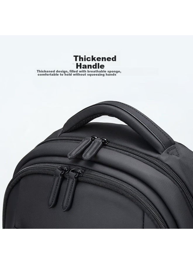 Satchi Backpack Laptop Bag For Men, Black Birthday Gift For Husband Or Boyfriend, Black - Image 4