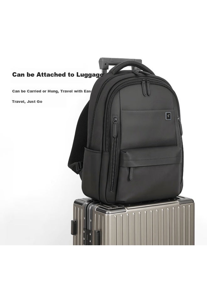 Satchi Backpack Laptop Bag For Men, Black Birthday Gift For Husband Or Boyfriend, Black - Image 3