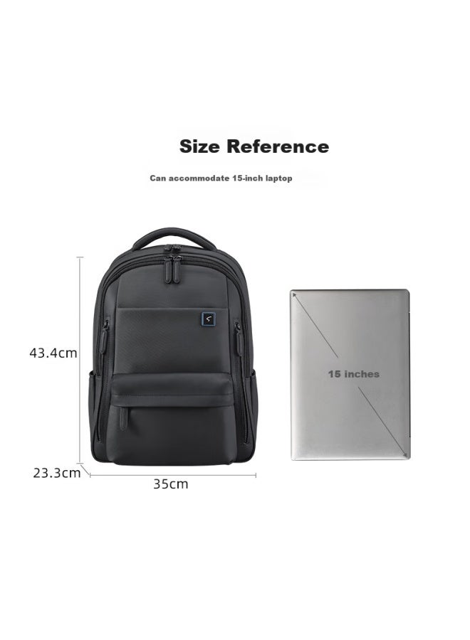 Satchi Backpack Laptop Bag For Men, Black Birthday Gift For Husband Or Boyfriend, Black - Image 5
