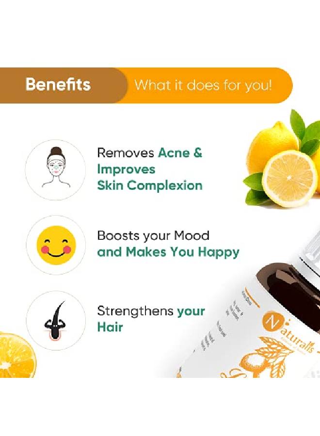 Naturalis Essence Of Nature Cold Pressed Lemon Essential Oil 100% Pure Natural Undiluted Therapeutic Grade For Skin Pigmentation Face Hair Aromatherapy And Massage 30Ml - Image 5