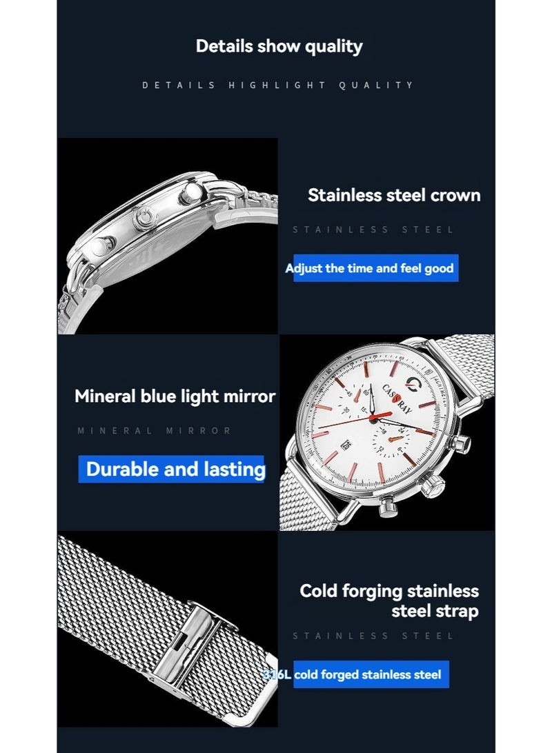 CASSRAY Fully automatic non-mechanical waterproof luminous ultra-thin men's watch. The same style as the male star's product. A fashionable gift for business use. - Image 4