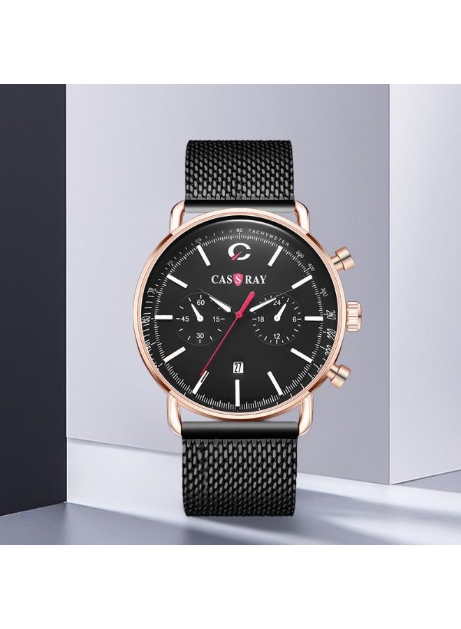 CASSRAY Fully automatic non-mechanical waterproof luminous ultra-thin men's watch. The same style as the male star's product. A fashionable gift for business use. - Image 1