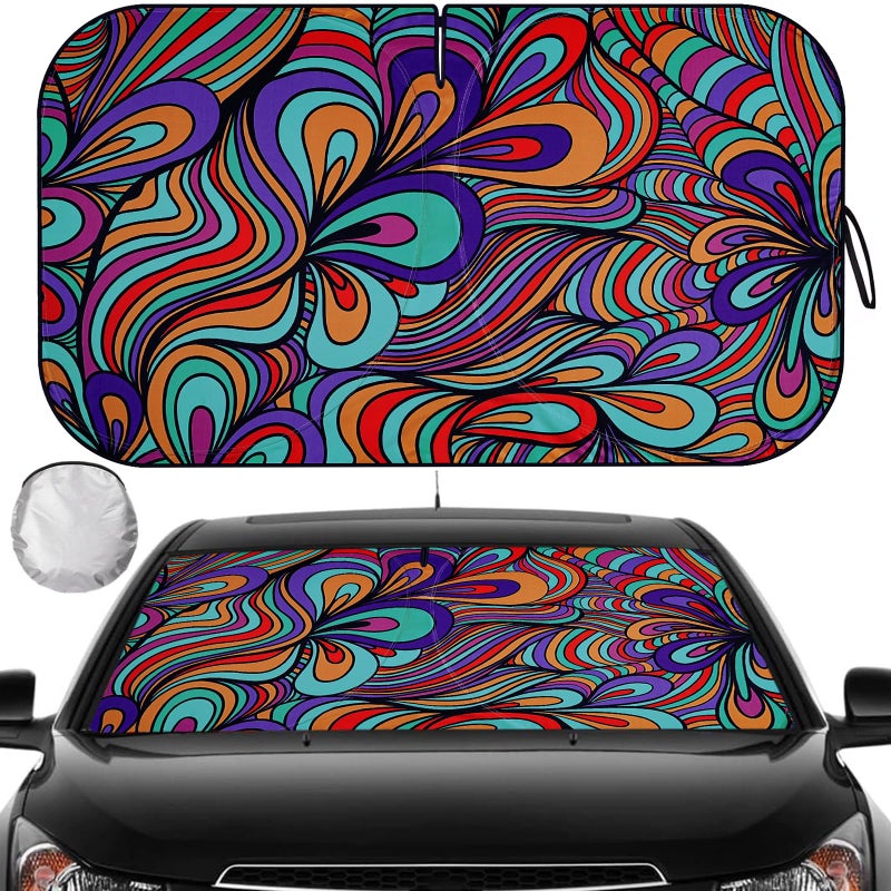 Pleneal Windshield Sun Shade - Car Sun Shade Windshield, Reflector Sunshade Offers Ultimate Protection for Car Interior (55x31.5 inches) - Image 1