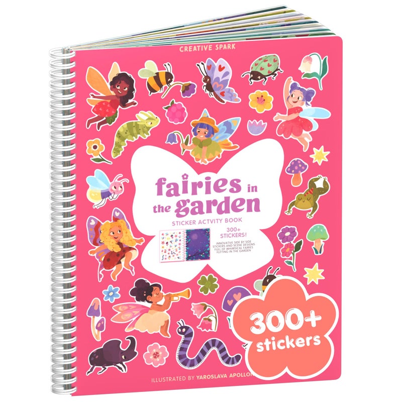 CUPKIN Fairies in The Garden 300 Kids Sticker Book by Cupkin Toddler Road Trip Coloring and Sticker Book Road Trip Essentials 8 Coloring Pages 8 Side by Side Scenes for Ages 28 Years - Image 2