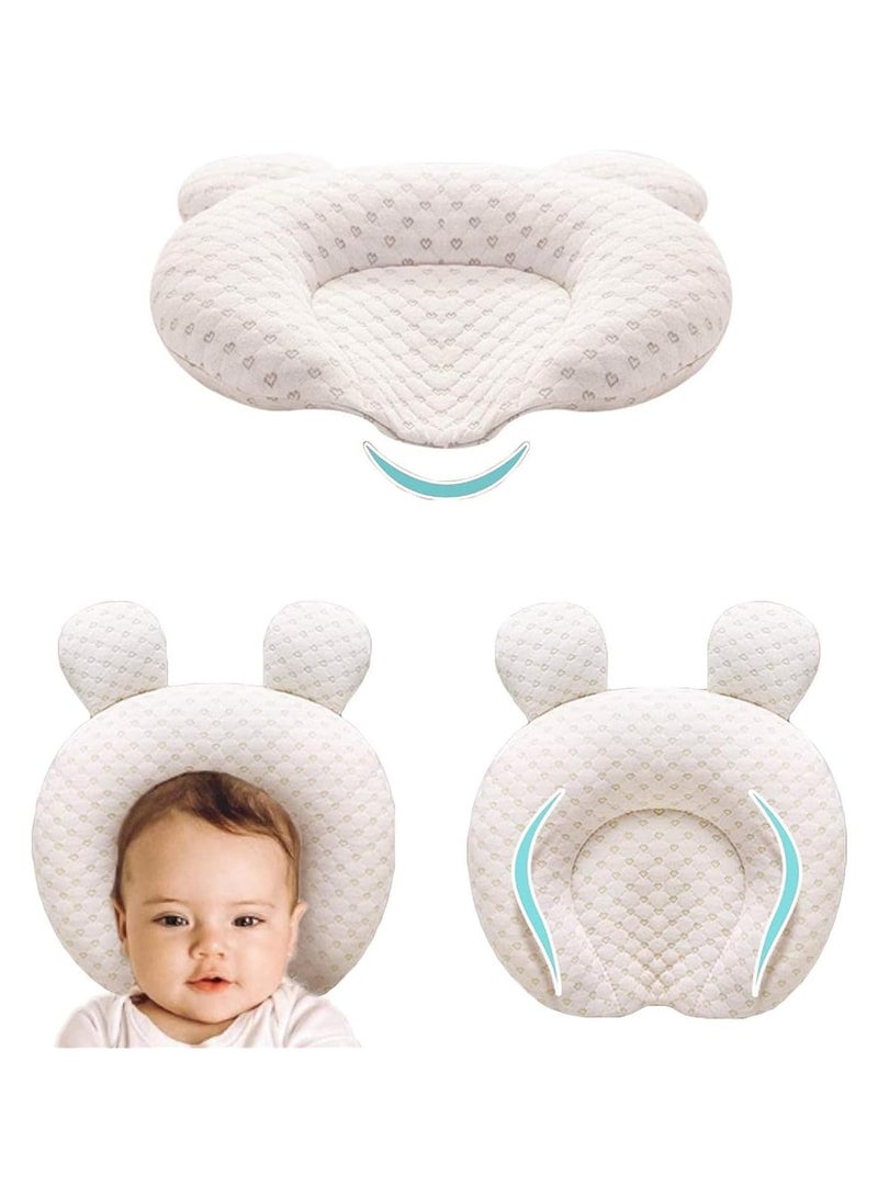 VIUAUAX Unisex Newborn Infant Support Soft Baby Nursery Head Pillows (0-12 M)Baby pillow anti deviation latex shaped pillow  baby supplies. - Image 1