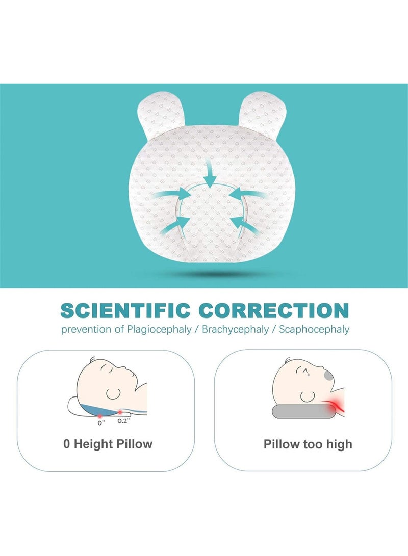 VIUAUAX Unisex Newborn Infant Support Soft Baby Nursery Head Pillows (0-12 M)Baby pillow anti deviation latex shaped pillow  baby supplies. - Image 2