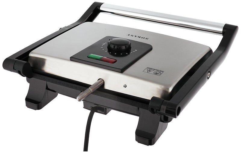 Sokany KJ-202 Stainless Steel Panini Sandwich Maker and Contact Grill, 2000 Watts - Image 3