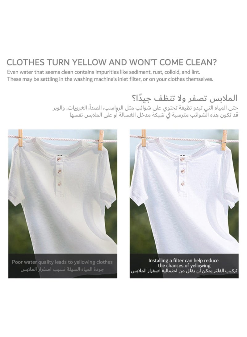 جيوجيو خرطوشة بديلة للرواسب من البولي بروبيلين - ترشيح 5 ميكرون، تزيل الصدأ والرواسب والكلور، متوافقة فقط مع فلتر PP5M-MOD1 (عبوة من قطعتين) - Image 5