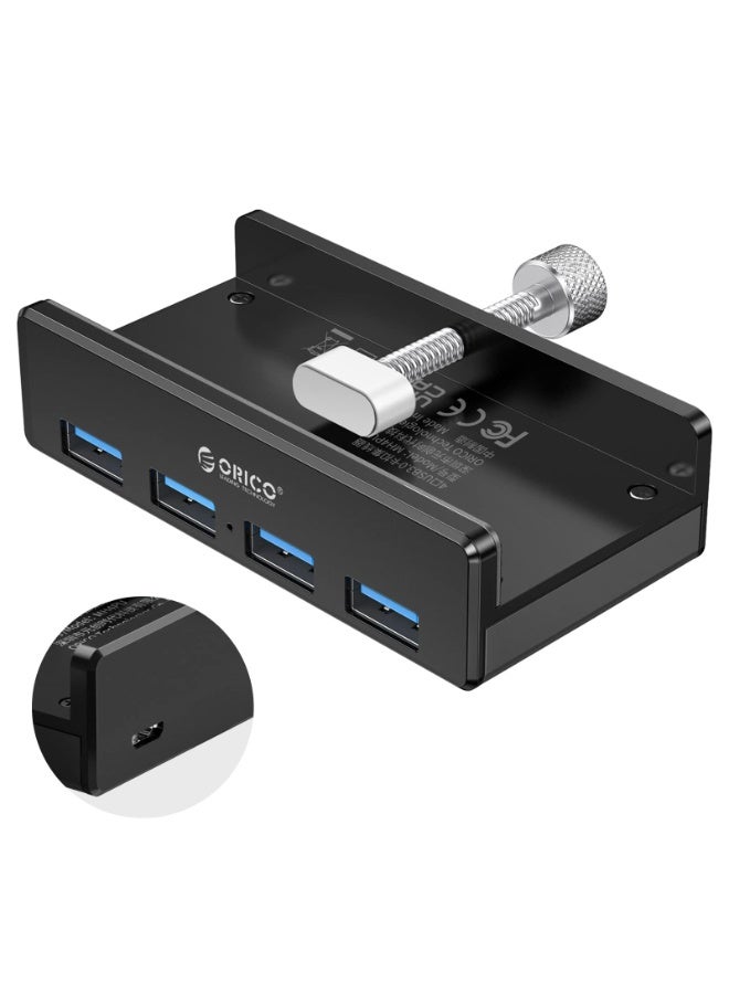 أوريكو أوريو USB 3.0 محور، USB موصل، الألومنيوم 4 منفذ USB مقسم مع منفذ تزويد طاقة إضافية و 4.92 FT USB A إلى USB A و USB A إلى USB C كابل، سطح المكتب المعزز USB محور للشاشات/المكتب -الفضة - Image 5