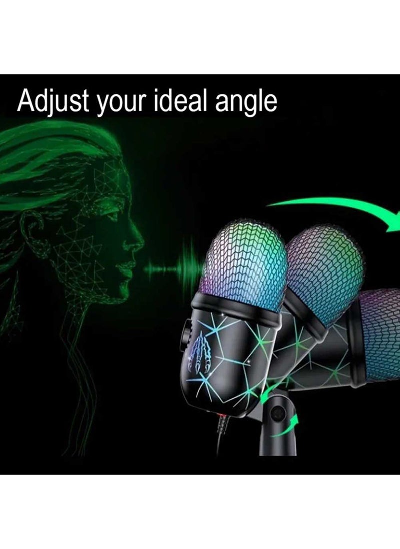 EzzySo - USB Microphone Studio Professional Condenser Microphone For PC Computer Recording Streaming Gaming Karaoke Singing Mic For Twitch Online Chat Snapchat Computer Mic - Image 1
