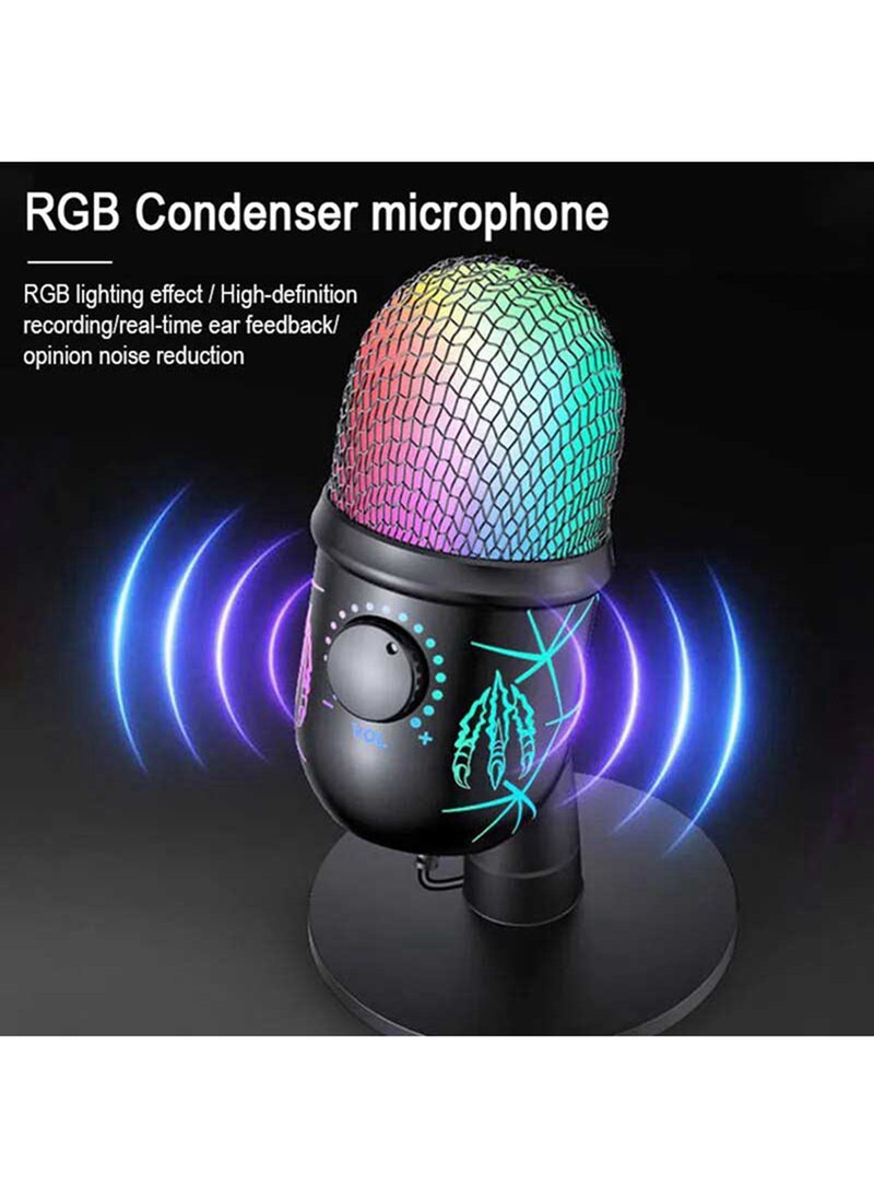 EzzySo - USB Microphone Studio Professional Condenser Microphone For PC Computer Recording Streaming Gaming Karaoke Singing Mic For Twitch Online Chat Snapchat Computer Mic - Image 1
