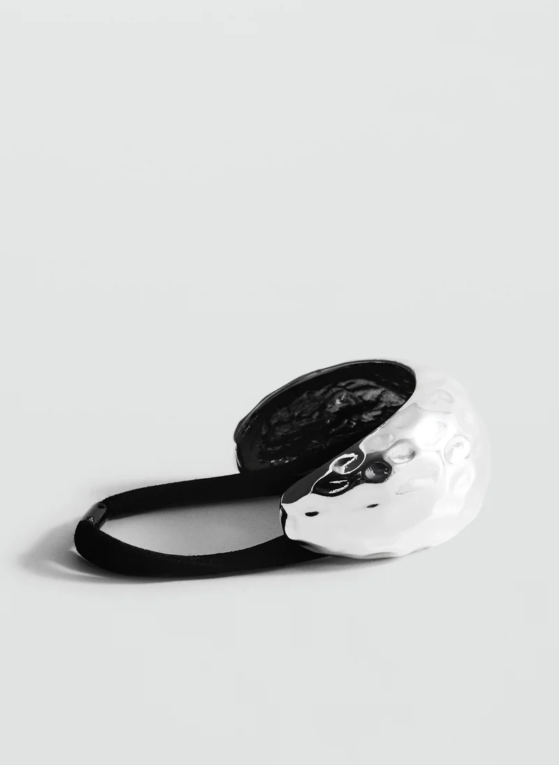 MANGO Hair bands with metal textured piece