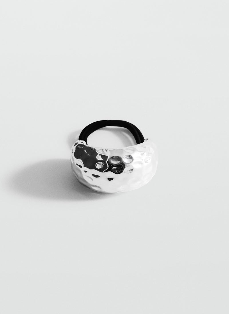 MANGO Hair bands with metal textured piece - Image 1