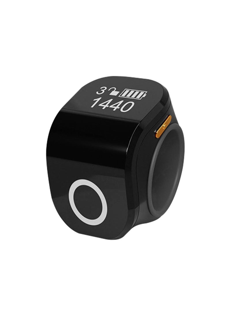 Tasbeeh Ring With 3 Compatible Sizes Wearable Zikr Counter Vibration Waterproof OLED Screen, Suitable for Meditation, Relaxation, Prayer  - Image 1