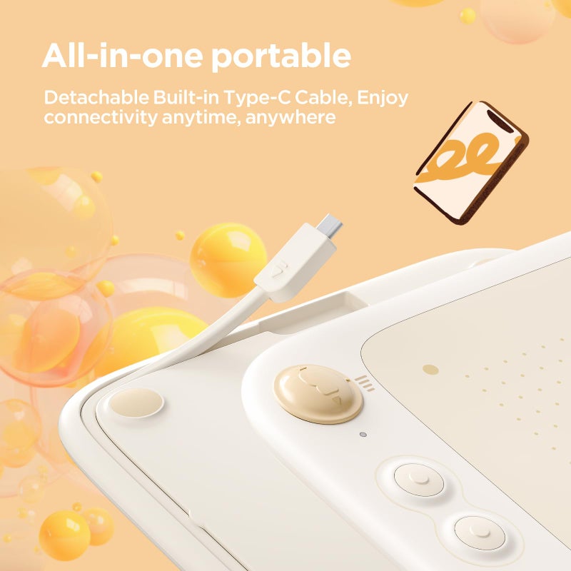 UGEE Q6 Drawing Tablet for Android Phone, Graphic Tablet with 6Hot Keys, 6.5â€x4â€ Portable Writing Tablet Adjustable Drawing Mode, Drawing Pad with 16K Levels Battery-Free Stylus for Mac/Windows/Chrome - Image 3