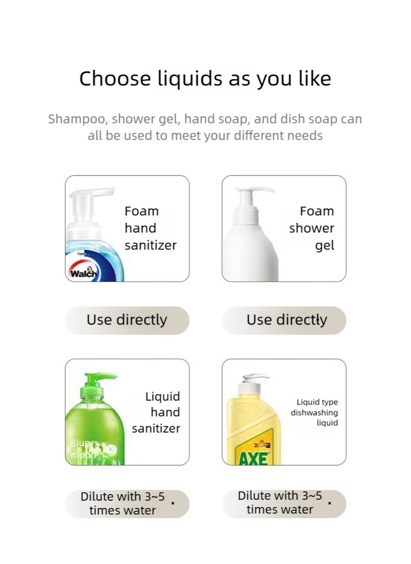 Automatic Foam Soap Dispenser - Bathroom/Kitchen Soap Dispenser with Adjustable Foaming System Countertop Soap Dispenser