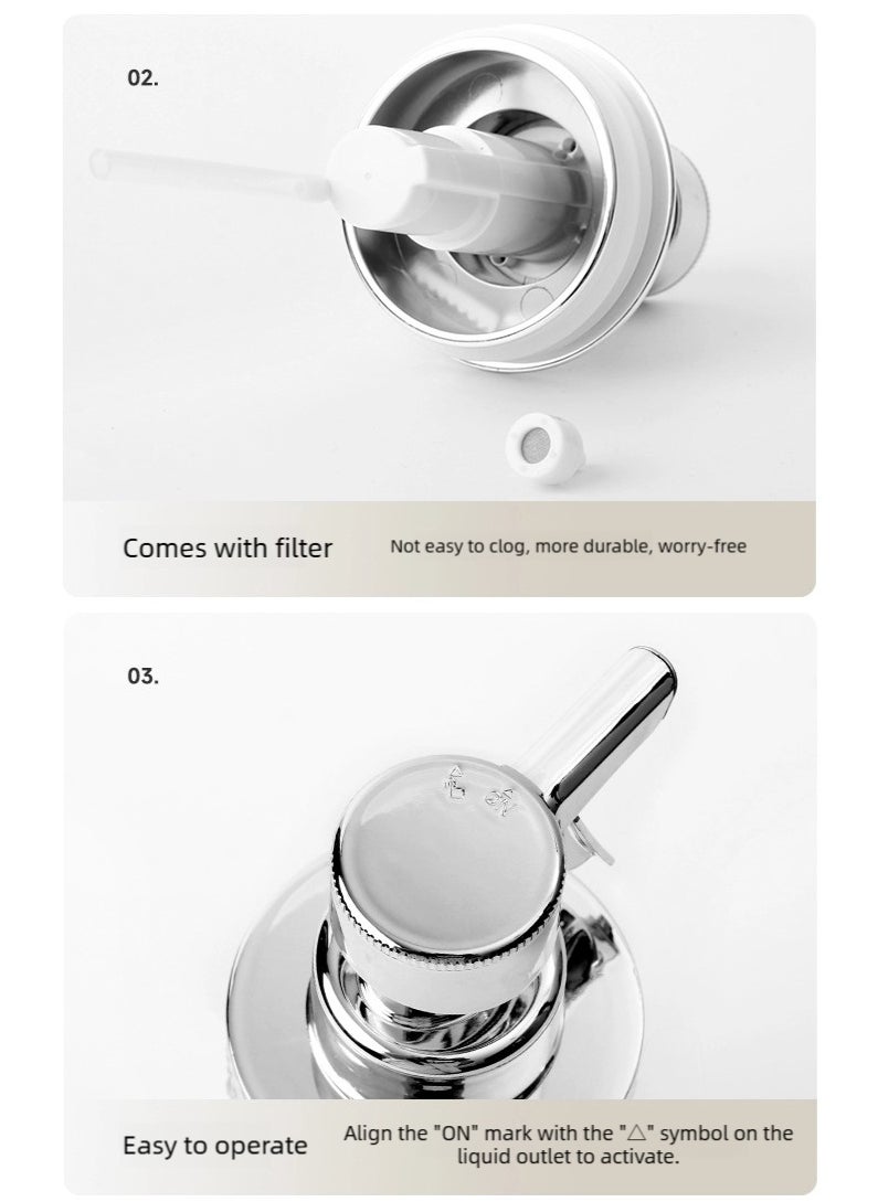 Automatic Foam Soap Dispenser - Bathroom/Kitchen Soap Dispenser with Adjustable Foaming System Countertop Soap Dispenser