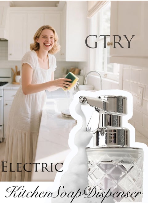 Automatic Foam Soap Dispenser - Bathroom/Kitchen Soap Dispenser with Adjustable Foaming System Countertop Soap Dispenser