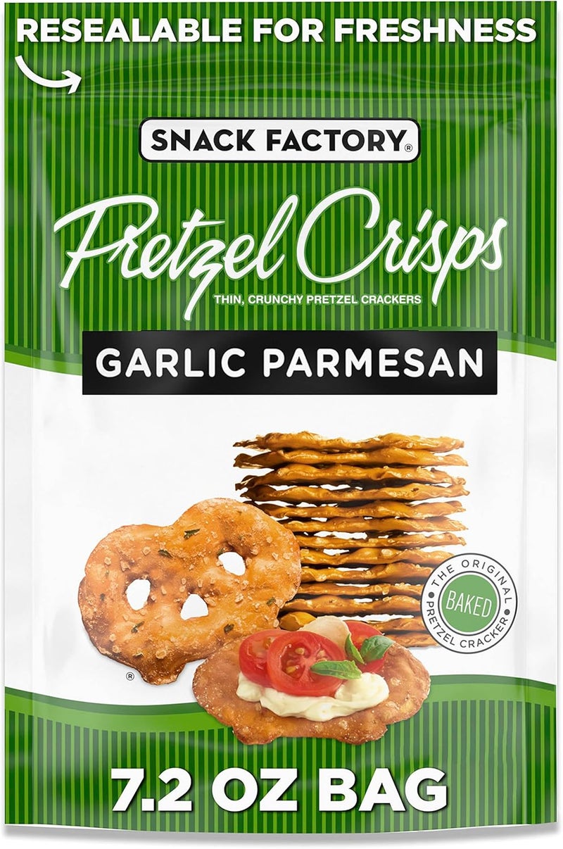 Snack Factory Garlic Parmesan Pretzel Crisps 7.2oz - Image 1