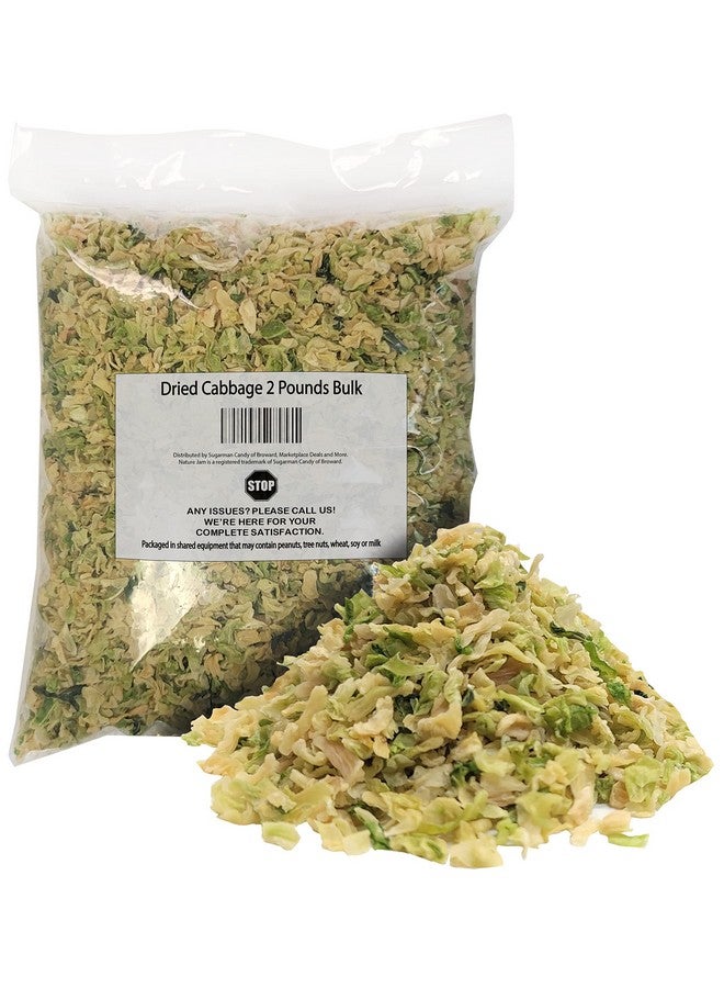 Naturejam Dried Cabbage 2 Pounds Bulk-Heat Sealed in a Poly Bag-Dehydrated Dried Vegetables  - Image 1