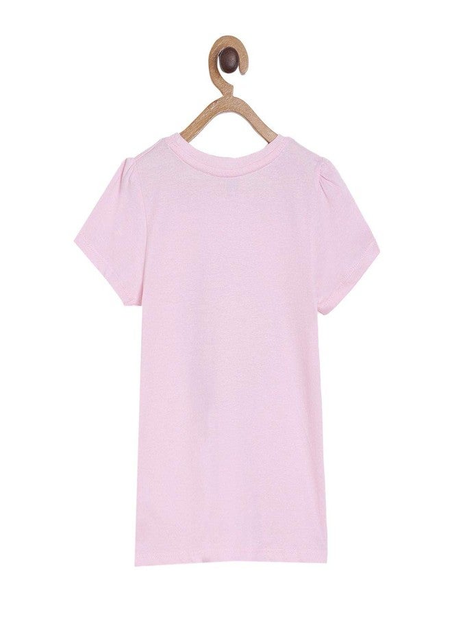 miniklub Baby Crew Neck Cap Sleeve Knitted Cotton Pink Color Top (3-6M) - Image 2