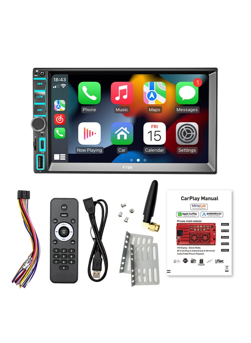 Generic 7in Multi-language Car BT MP5 Player Auto Multifunctional Car Audio and Video Player Auto Multi-media Player Radio Receiver  - Image 1