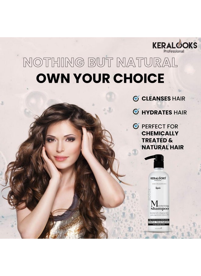 keralooks professional - Keralooks professional ® Moisturising ever straightening hair shampoo and mask |500ml| (combo set)~ For Damaged hair | Dry & Dull hair | Frizzy hair - Image 1