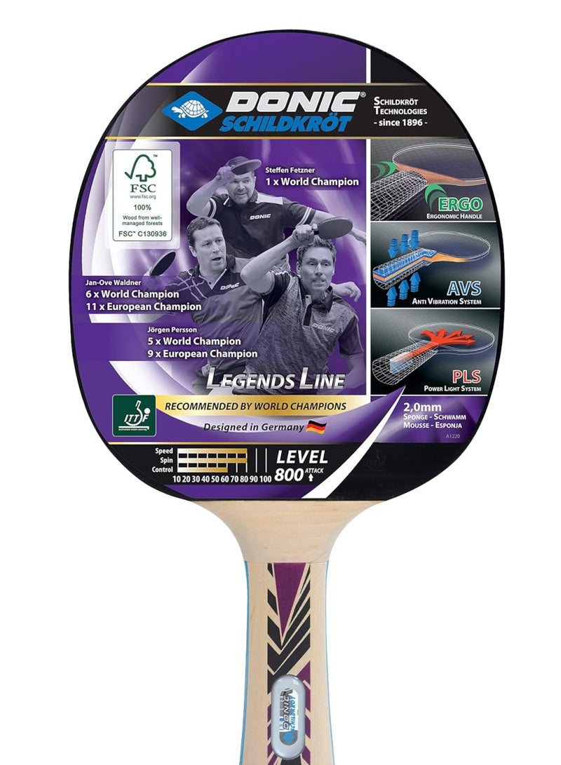 Donic Schildkrot DSK TT Bat LEGENDS 800