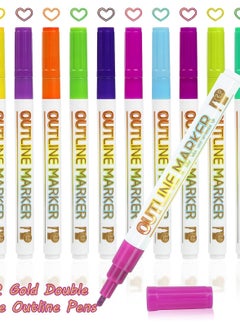 12 Color Highlighter Set, Outline Markers, Gold Double Line Paint Outline Markers, Bold Super Wavy Markers - pzsku/Z5FD48D7317DF418913D6Z/45/_/1702610426/9ec6f570-672b-45ab-8578-45a5d16f34fe