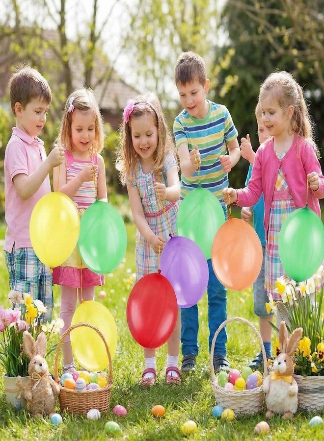 PEASUG 30pcs Punch Balloons for Kids, Thickened Neon Punching Balloon, Large Heavy Duty Balloons with Rubber Band Handle for Easter Egg Fillers, Birthday Party Favors, Goodie Bag, Prizes - Image 4