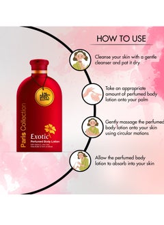 Paris Collection Exotic Perfume Body Lotion Unisex 400ml  - Image 3
