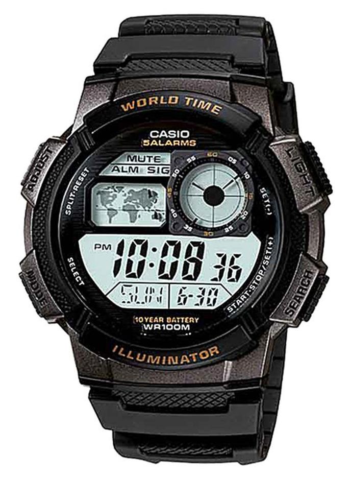 كاسيو ساعة يد رقمية بسوار من الراتينج طراز AE-1000W-1AV - قياس 44 مم - لون أسود رجال - Image 1