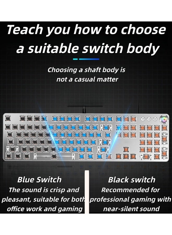 Gaming mechanical keyboard with headphones and mouse, USB wired, LED ergonomic macro key keyboard, suitable for PC computers - Image 5