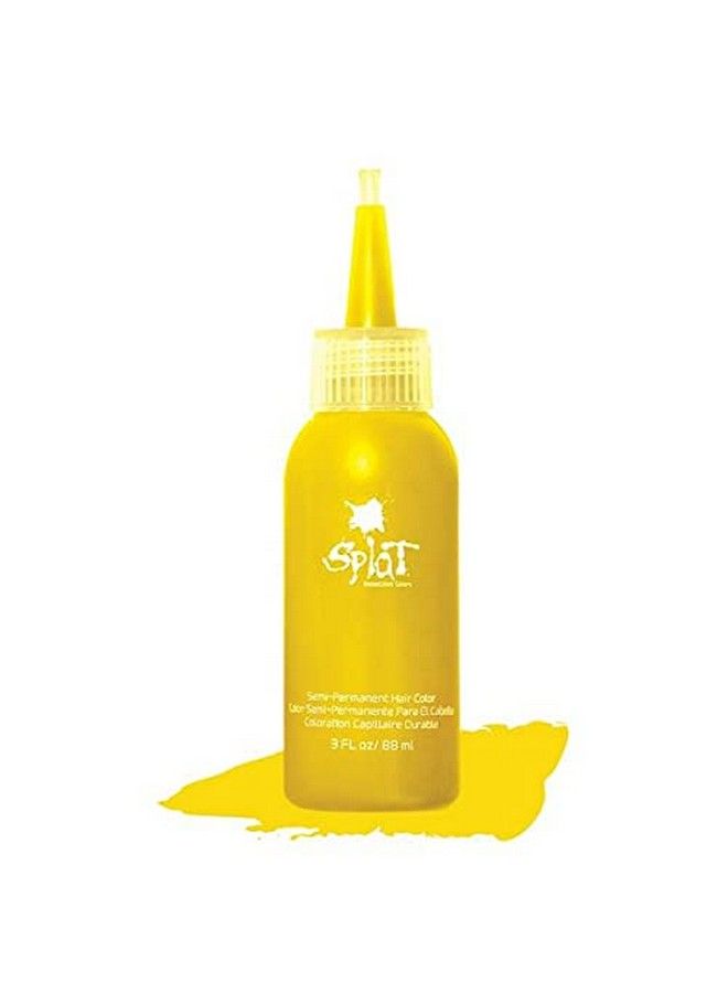 SPLAT Lemon Drop Semipermanent Hair Color (Yellow) Complete Kit With Bleach & Gloves - Image 2