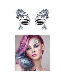 Generic 3 Sets Makeup Ball Face Decoration Face Jewels Stickers Face Gems Temporary Tattoo Stickers Face Crystal with Acrylic Diamond Face patch for Festival Rave Carnival Party Dance Party  - Image 2