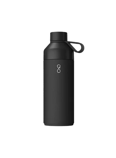 Ocean Bottle Eco-Friendly Stainless Steel Reusable Water Bottle Leakproof BPA Free Dishwasher Safe Double Wall Vacuum Insulated Thermos Flask - Obsidian Black - 34 oz