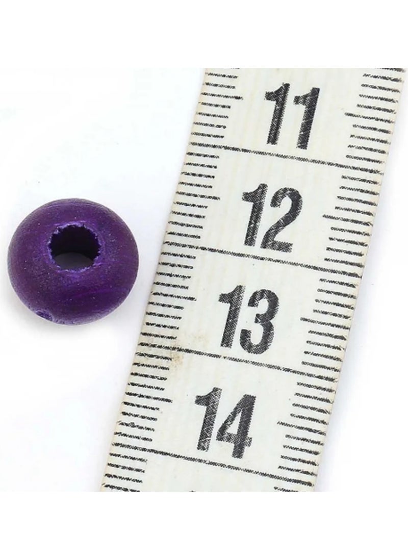 TıkTık AL Mixed Color Wooden Beads, 10 mm Round, 100 gr (±320 Pieces)  - Image 3
