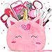 Woumserta Unicorn Pretend Makeup for Toddlers Fake Makeup Set for Kids Unicorn Gifts Play Makeup Kit for Little Girls Age 3 4 5 6 Pretend Play Toys for 3 4 5 6 Year Old Girls Birthday Gifts - Image 2