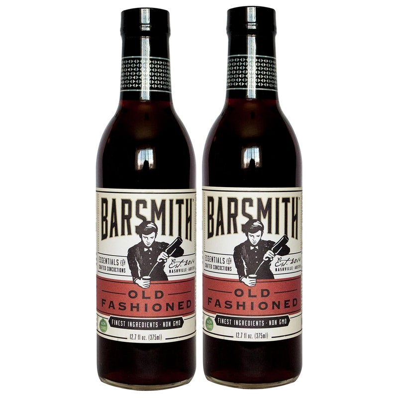 Barsmith Old Fashioned Mix - Classic Whiskey Drink Mixer w/Sweetness, Cherry, Citrus & Bitters - Premium Non-GMO Drink Mixer - Perfect for Bourbon Cocktails & Home Bars - 12.7 oz Bottles (Pack of 2) - Image 1