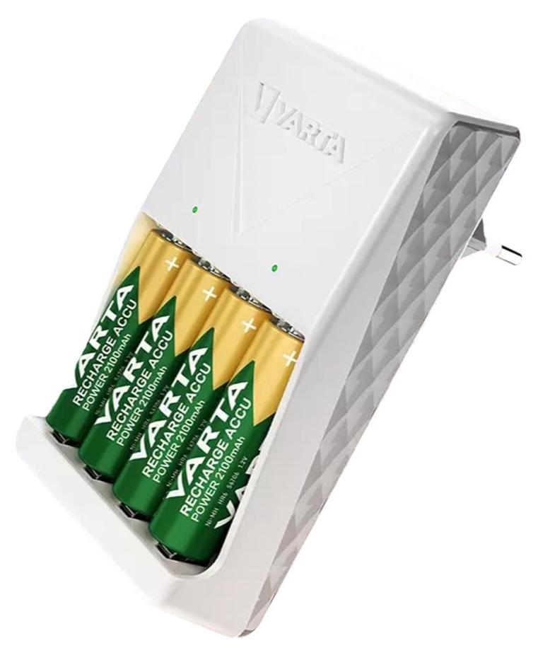 فارتا شاحن توصيل، 240 فولت، يتكون من 4 نماذج شاحن متوافقة مع 2 أو 4 بطاريات قابلة للشحن بجميع الأحجام الشائعة AAA، AA - Image 1