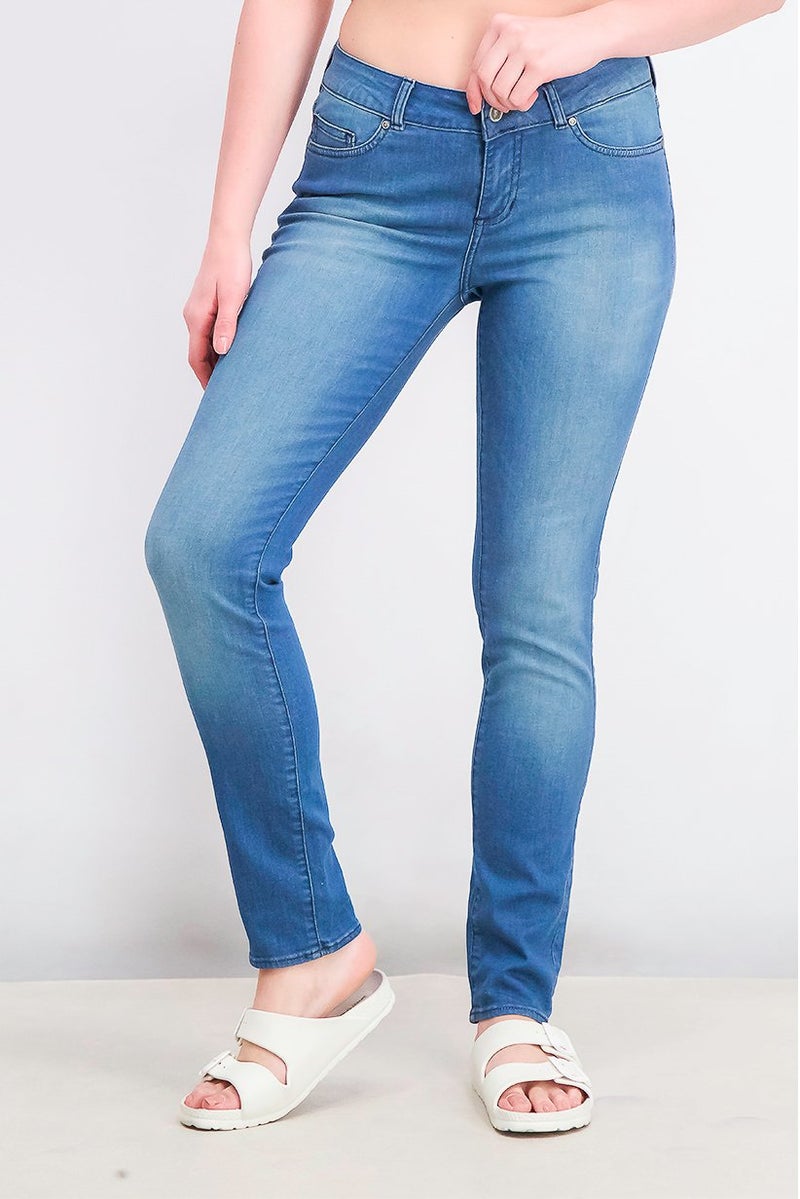 Seven 7 Women Regular Fit High Waist Stretchable Denim Jeans, Blue - Image 1